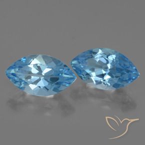 8.42 ct natürliche Swiss Blue Topas-Edelsteine, Marquise, VVS-VS