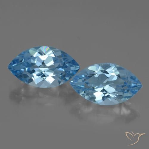 8.12ctw Natürlicher Swiss Blue Topas, Marquise, VVS-VS
