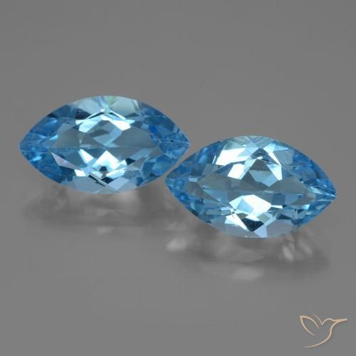 8.11ctw Natürlicher Swiss Blue Topas, Marquise, VVS-VS
