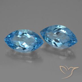8.11 ct natürliche Swiss Blue Topas-Edelsteine, Marquise, VVS-VS