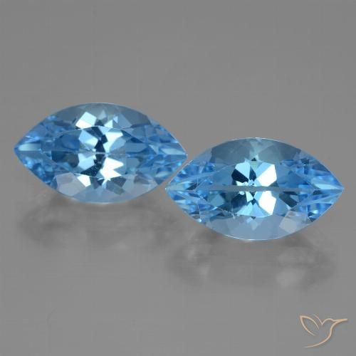 8.84ctw Natürlicher Swiss Blue Topas, Marquise, VVS