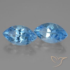 8.84 ct natürliche Swiss Blue Topas-Edelsteine, Marquise, VVS