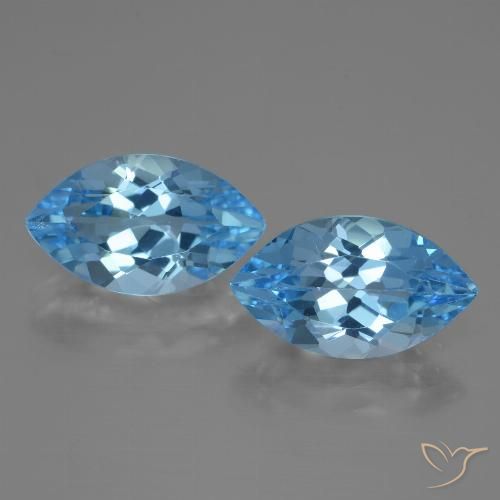 8.20ctw Natürlicher Himmerlblau Topas, Marquise, VVS-VS
