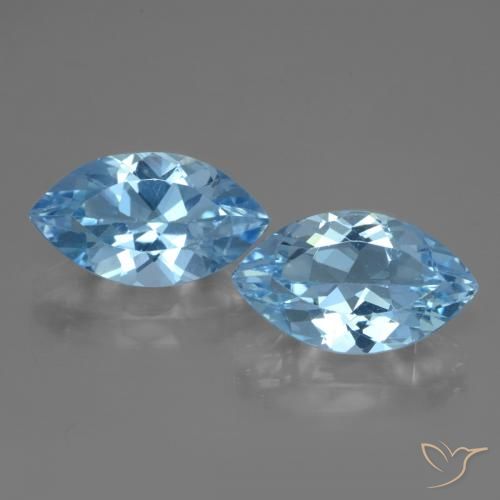 7.73ctw Natürlicher Swiss Blue Topas, Marquise, VVS-VS