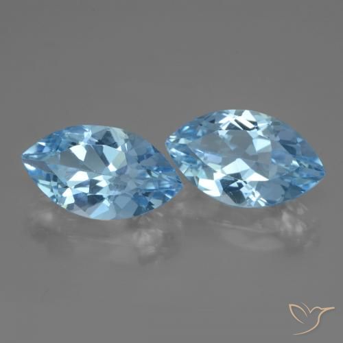 7.73 ct natürliche Swiss Blue Topas-Edelsteine, Marquise, VVS-VS