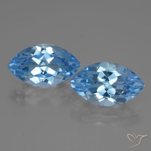 8.58ctw Natürlicher Swiss Blue Topas, Marquise, VVS