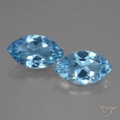 7.23ctw Natürlicher Swiss Blue Topas, Marquise, VVS