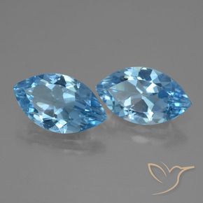 7.23 ct natürliche Swiss Blue Topas-Edelsteine, Marquise, VVS