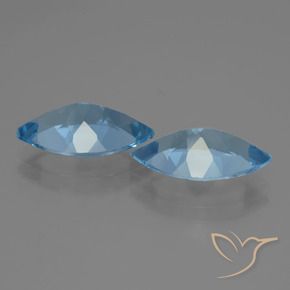 7.23 ct natürliche Swiss Blue Topas-Edelsteine, Marquise, VVS