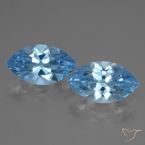 7.93ctw Natürlicher Swiss Blue Topas, Marquise, VVS