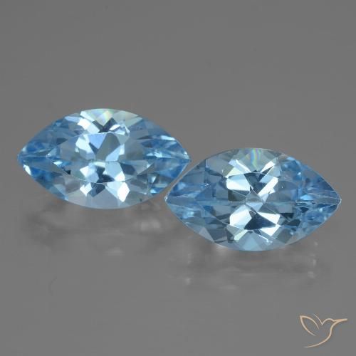 8.34ctw Natürlicher Swiss Blue Topas, Marquise, VVS