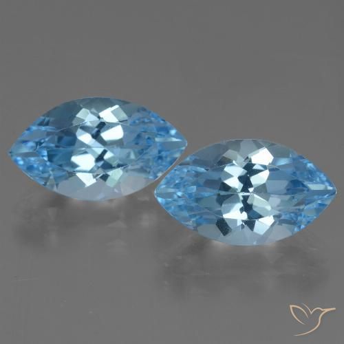 8.78ctw Natürlicher Swiss Blue Topas, Marquise, VVS