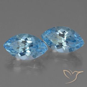 8.78 ct natürliche Swiss Blue Topas-Edelsteine, Marquise, VVS