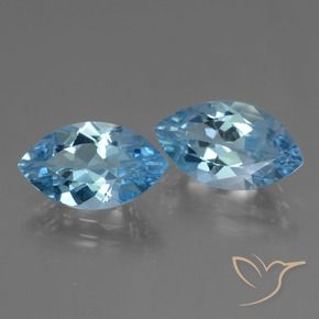 8.27 ct natürliche Swiss Blue Topas-Edelsteine, Marquise, VVS-VS