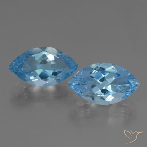 8.49ctw Natürlicher Swiss Blue Topas, Marquise, VVS-VS