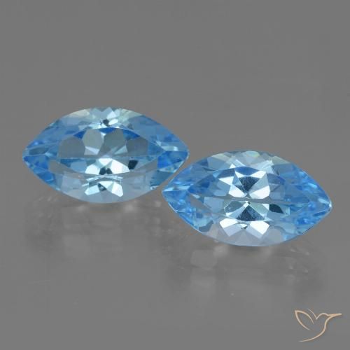 8.45ctw Natürlicher Swiss Blue Topas, Marquise, VVS