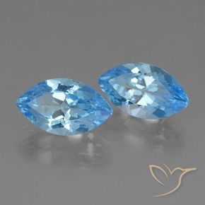 8.45 ct natürliche Swiss Blue Topas-Edelsteine, Marquise, VVS