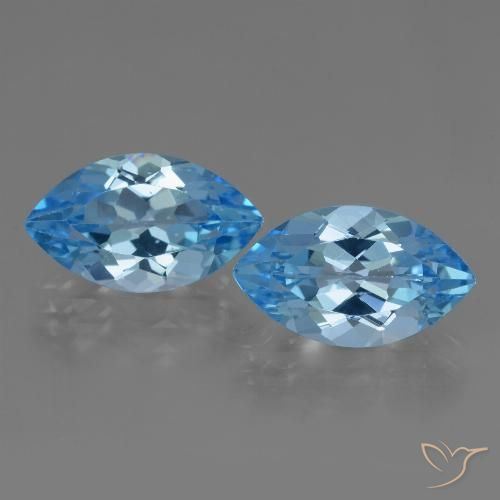 8.23ctw Natürlicher Swiss Blue Topas, Marquise, VVS