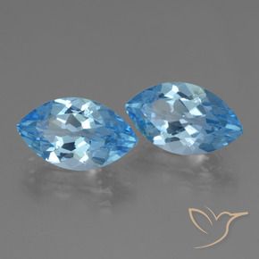 8.23 ct natürliche Swiss Blue Topas-Edelsteine, Marquise, VVS