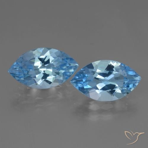 7.88ctw Natürlicher Swiss Blue Topas, Marquise, VVS-VS, Photo A