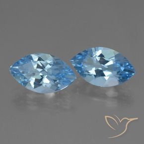7.88 ct natürliche Swiss Blue Topas-Edelsteine, Marquise, VVS-VS