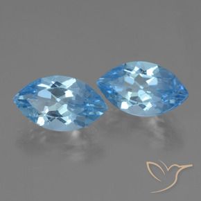 7.93 ct natürliche Swiss Blue Topas-Edelsteine, Marquise, VVS-VS