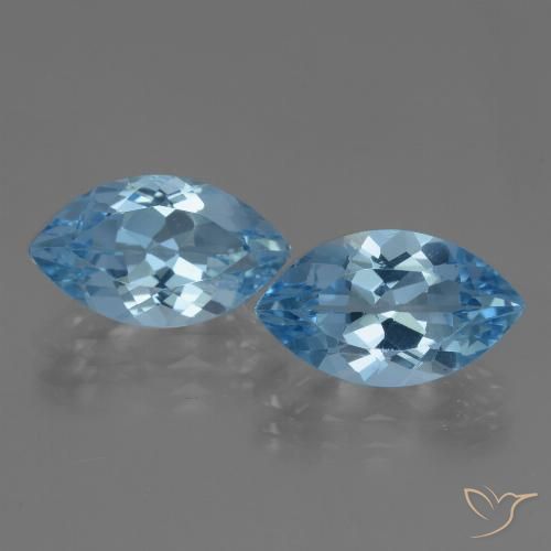 8.22ctw Natürlicher Swiss Blue Topas, Marquise, VVS-VS