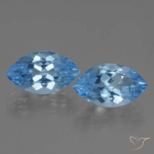 8.19ctw Natürlicher Swiss Blue Topas, Marquise, VVS