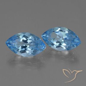 8.19 ct natürliche Swiss Blue Topas-Edelsteine, Marquise, VVS