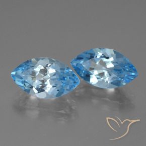 8,55 ct natürliche Swiss Blue Topas-Edelsteine, Marquise, VVS