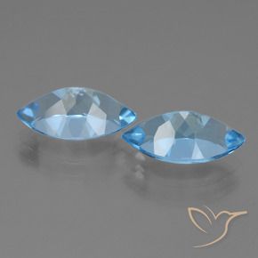 8,55 ct natürliche Swiss Blue Topas-Edelsteine, Marquise, VVS