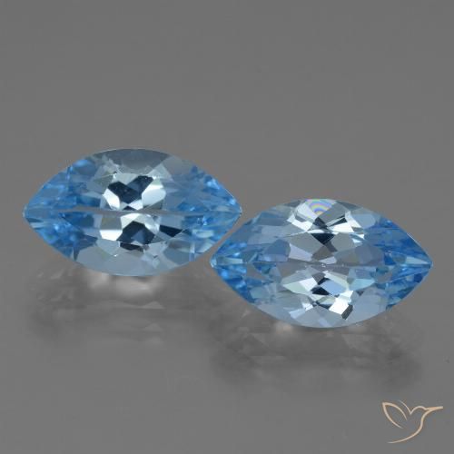 8.53ctw Natürlicher Swiss Blue Topas, Marquise, VVS