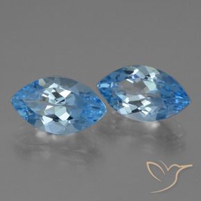 8.53 ct natürliche Swiss Blue Topas-Edelsteine, Marquise, VVS