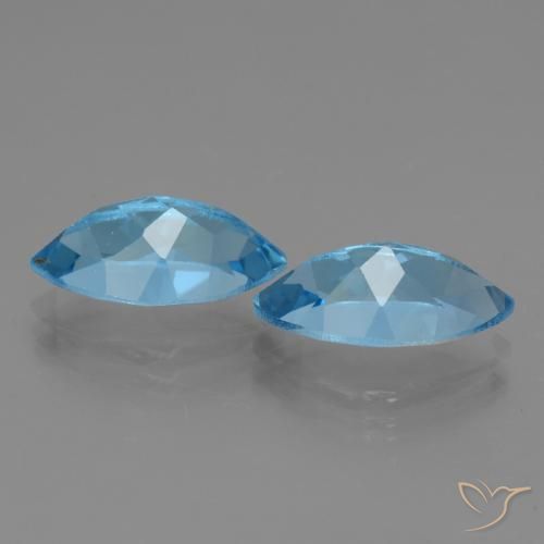 8.16 ct natürliche Swiss Blue Topas-Edelsteine, Marquise, VVS