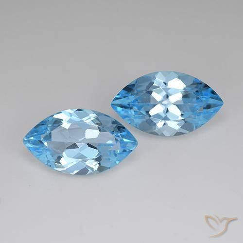 8.12ctw Natürlicher Swiss Blue Topas, Marquise, VVS