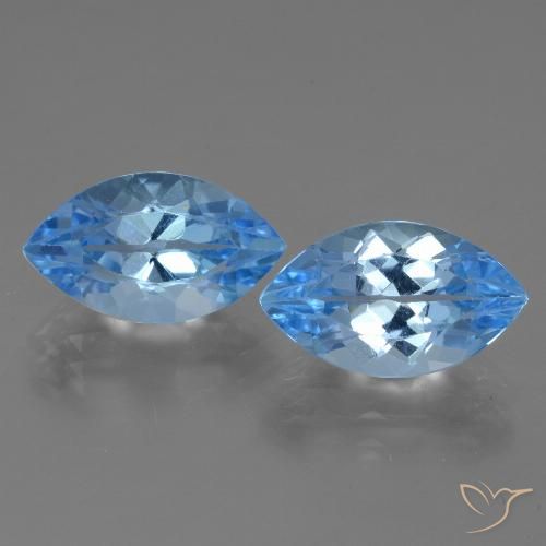 8.74ctw Natürlicher Swiss Blue Topas, Marquise, VVS