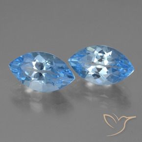 8.74 ct natürliche Swiss Blue Topas-Edelsteine, Marquise, VVS