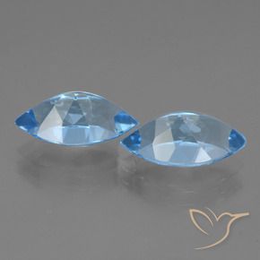 8.74 ct natürliche Swiss Blue Topas-Edelsteine, Marquise, VVS