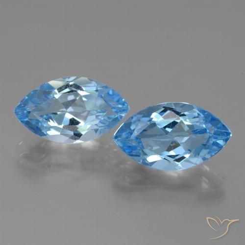 8.73ctw Natürlicher Swiss Blue Topas, Marquise, VVS-VS