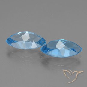 8.73 ct natürliche Swiss Blue Topas-Edelsteine, Marquise, VVS-VS