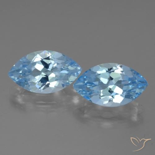 8.32ctw Natürlicher Himmerlblau Topas, Marquise, VVS-VS