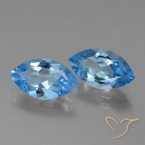 8.09 ct natürliche Swiss Blue Topas-Edelsteine, Marquise, VVS-VS