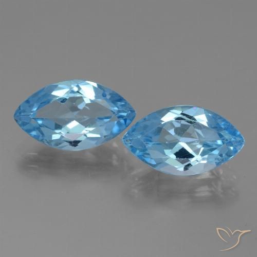 7.91ctw Natürlicher Himmerlblau Topas, Marquise, VS
