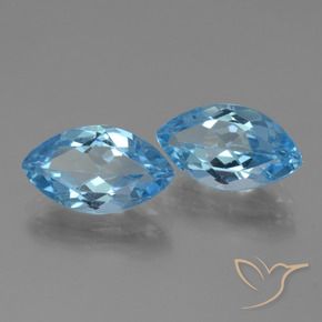 7.91 ct natürliche Himmerlblau Topas-Edelsteine, Marquise, VS