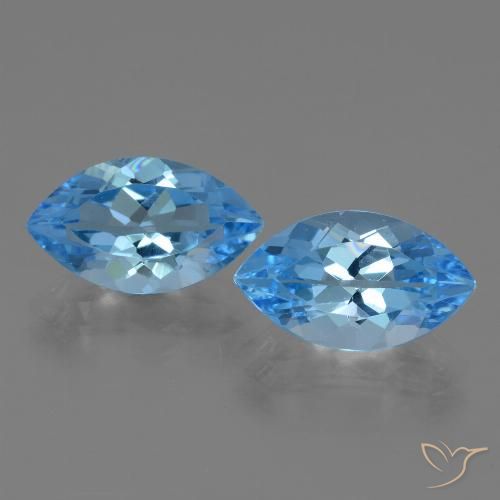 8.55ctw Natürlicher Swiss Blue Topas, Marquise, VVS-VS