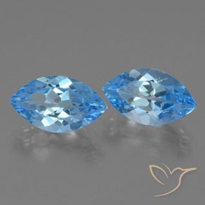 8.55 ct natürliche Swiss Blue Topas-Edelsteine, Marquise, VVS-VS