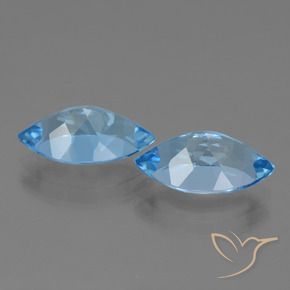 8.55 ct natürliche Swiss Blue Topas-Edelsteine, Marquise, VVS-VS