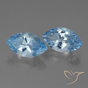 8.39 ct natürliche Swiss Blue Topas-Edelsteine, Marquise, VVS