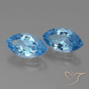 8.71 ct natürliche Swiss Blue Topas-Edelsteine, Marquise, VVS-VS