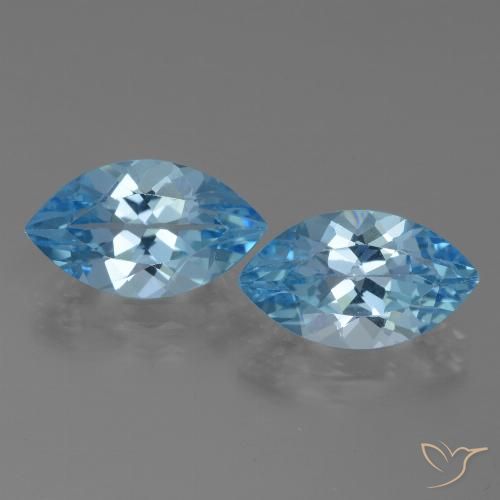 8.11ctw Natürlicher Himmerlblau Topas, Marquise, VVS